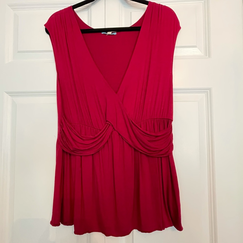 Anthropologie Leifnotes Red Top